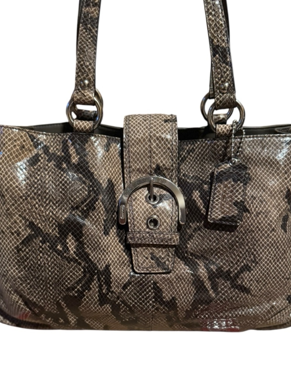 Coach Soho Python Embossed Leather Shoulder Bag - Picture 2 of 9